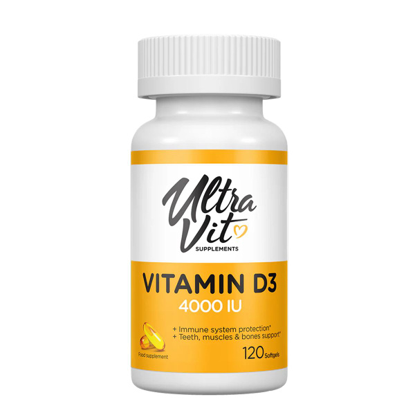 Характеристики Витамин Д3 UltraVit Vitamin D3 4000 IU, 120 капсул ...