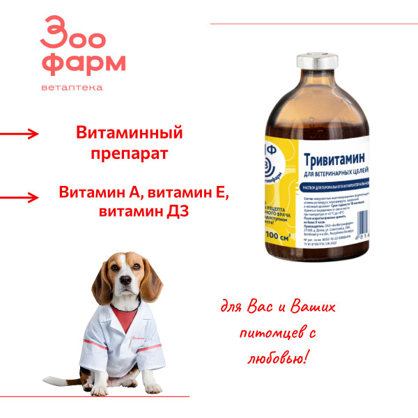 Тривитамин для инъекций и орал. прим., 100 мл - купить с доставкой по ...