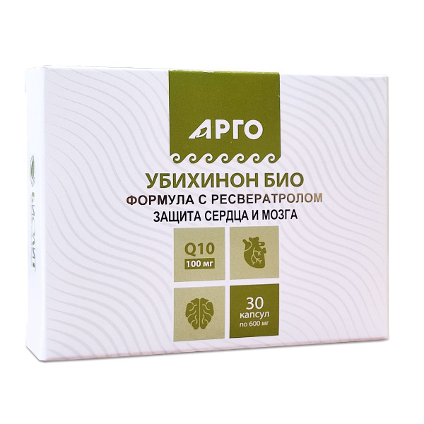 Характеристики Убихинон БИО, БАД Комплекс с Q10 и ресвератролом, Q10 ...