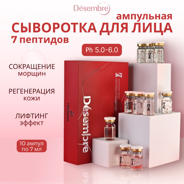 Сыворотка для лица антивозрастная Desembre с пептидами, под мезороллер ...