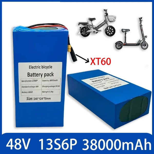 Характеристики 48V 38ah 13s6p Литиевый аккумулятор 48V 38000 mAh 2000W ...