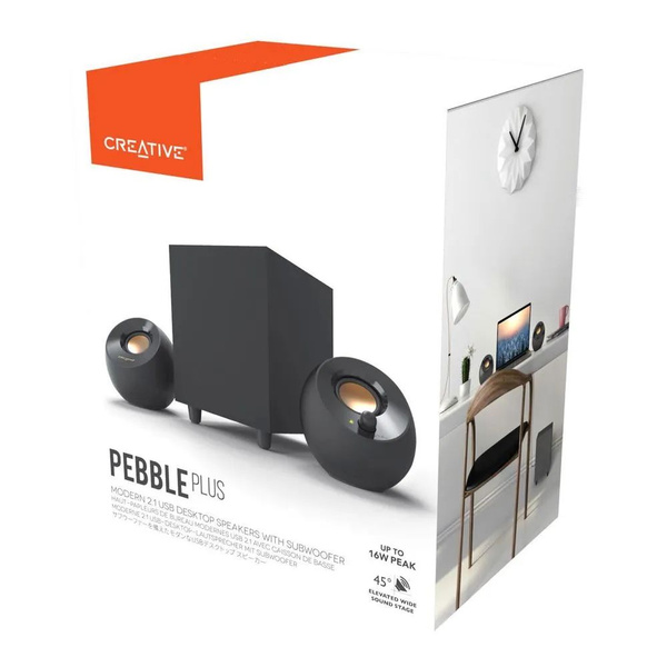 Колонки с сабвуфером Creative Pebble Plus 2.1 (51MF0480AA000) купить на ...