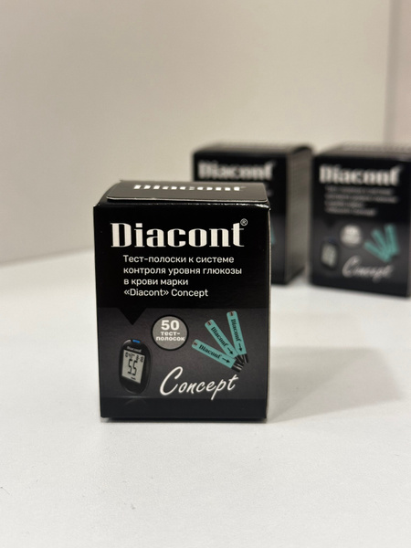 Тест-полоски уровня глюкозы для глюкометра Диаконт Концепт (Diacont ...
