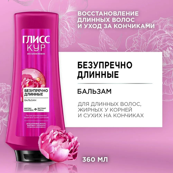 Глисс Кур Бальзам кондиционер для волос женский Безупречно длинные, 400 ...