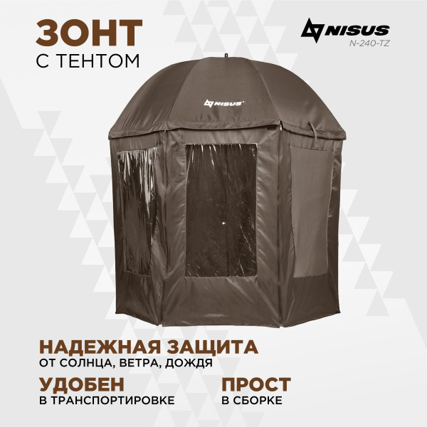 Пляжный зонт Nisus, высота 225 см купить по низкой цене с доставкой в ...