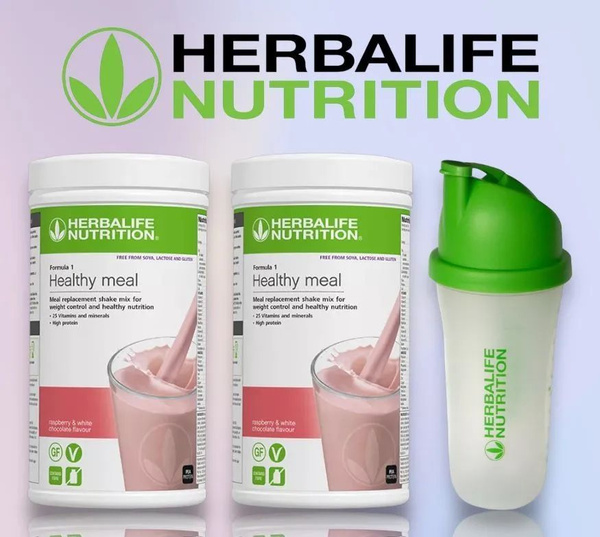 HERBALIFE - Набор для похудения (один шейкер 650 мл, малиновый и 2 ...