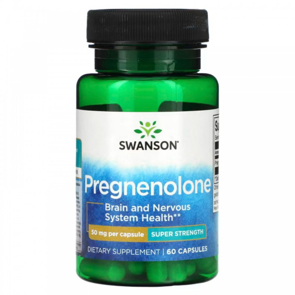 Pregnenolone (Swanson), Прегненолон, 50 мг, 60 кап - купить с доставкой ...