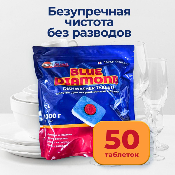 Таблетки для мытья посуды в посудомоечных машинах 50 штук - купить с ...