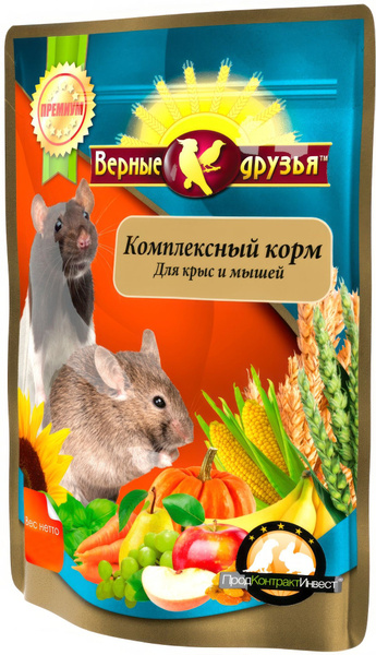 Корм Верные друзья для крыс и мышей, 300 г - купить с доставкой по ...