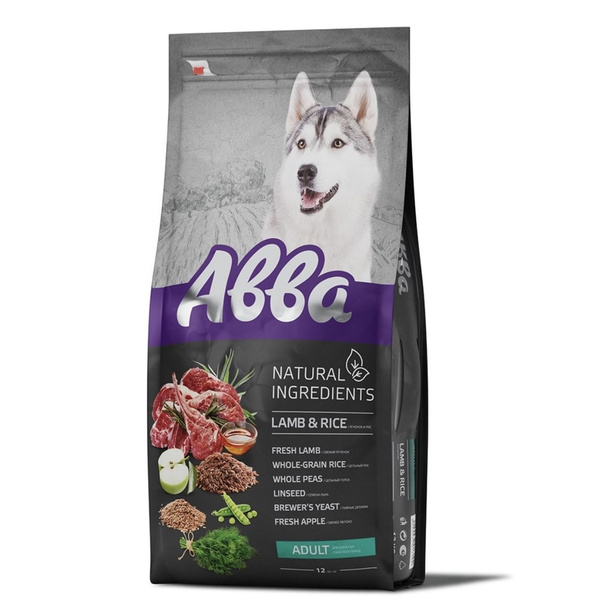 ABBA Natural Ingredients Сухой корм для взрослых собак с ягненком и ...