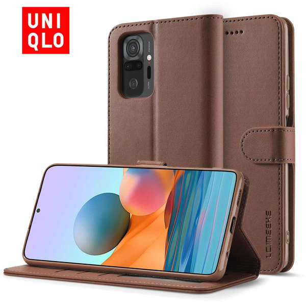 LCIMEEKE Кожаный книжка чехол для Xiaomi Redmi Note 10 Pro (Ксиаоми ...