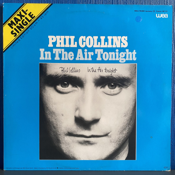 Phil Collins In The Air Tonight übersetzung Phil Collins. In The Air Tonight. EX+ ПЕРВЫЙ ПРЕСС! 1981 Maxi Single