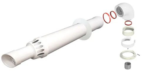 комплект коаксиальный (60/100) универсальный , антилед - купить с ...