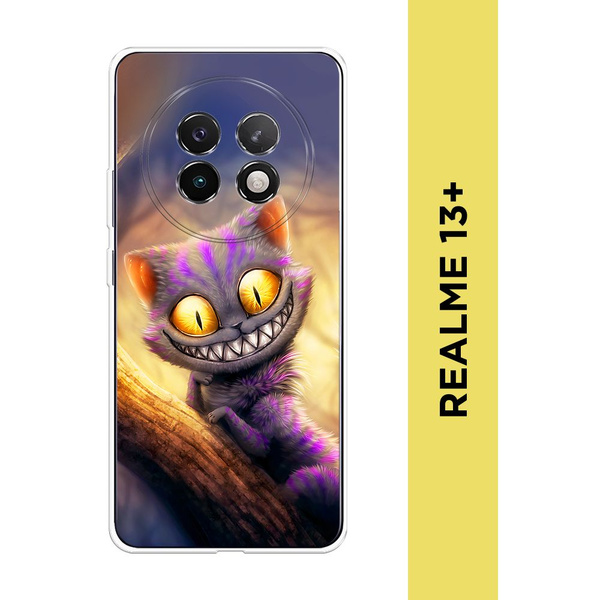 Силиконовый чехол на Realme 13 Plus / Реалми 13 Плюс "Cheshire Cat ...