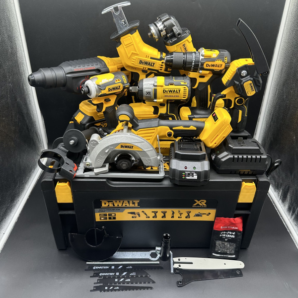 Набор аккумуляторного бесщеточного инструмента DeWalt 8в1 с 4 АКБ 36В ...