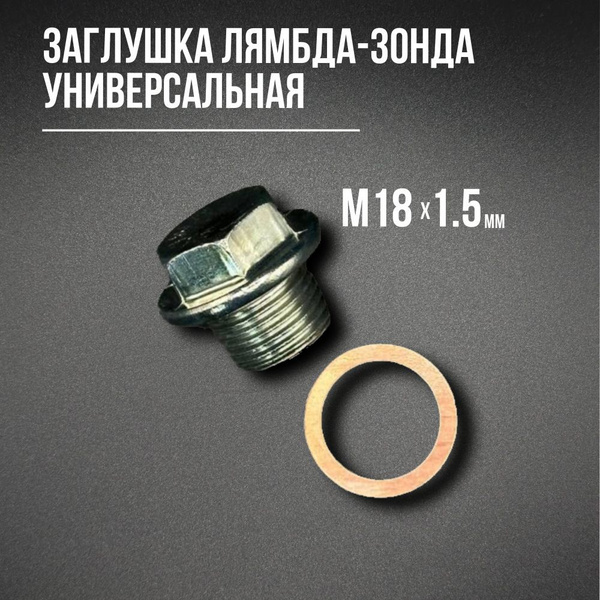 Заглушка лямбда-зонда универсальная М18*1.5мм с медной шайбой купить c ...