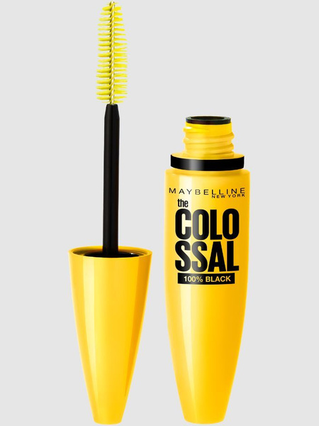 MAYBELLINE Тушь для ресниц Volume Express Colossal 100% BLACK Экстра ...