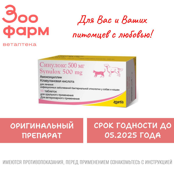 Синулокс 500 мг, 10 табл купить на OZON по низкой цене (908252623)
