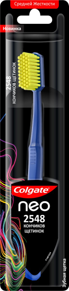 Зубная щетка COLGATE Neo 2548 кончиков щетинок, средней жесткости ...