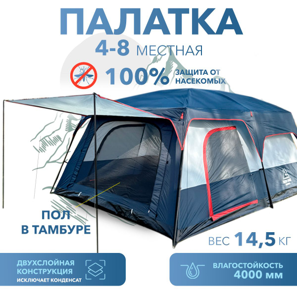 Палатка 8-местная GOLDEN SHARK Summit купить c доставкой на OZON по ...
