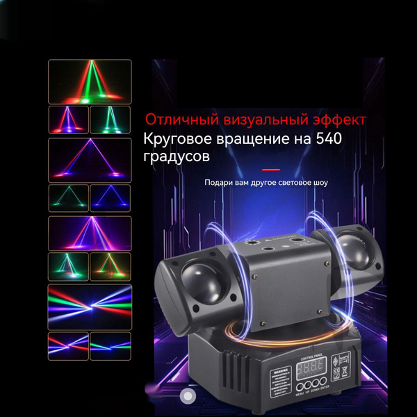 Лазерный проектор- диско шар, цветомузыка для дома, дискотеки ...