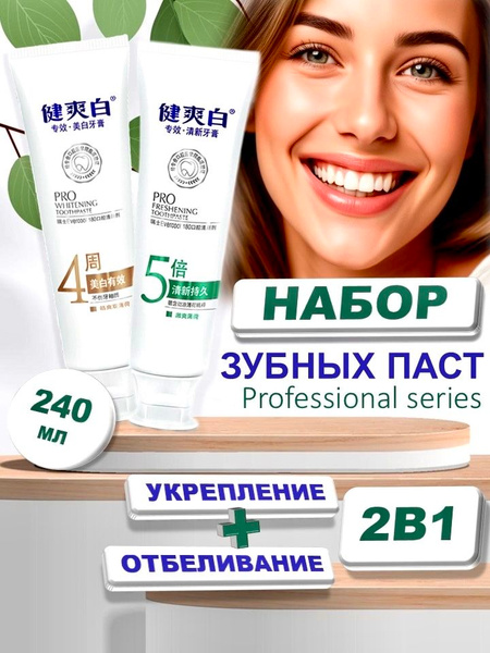 Toothpaste Cnice Набор зубная паста CNICE Экстра свежесть + Бережное отбеливание (2 шт ...