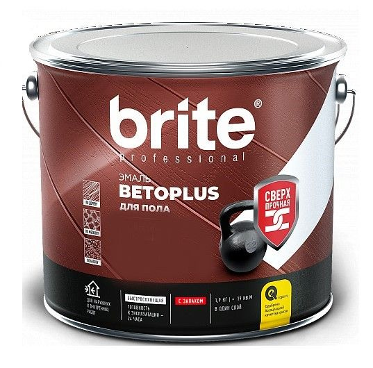Эмаль для пола Brite Professional Betoplus (5л) кремниевый RAL 7032 ...