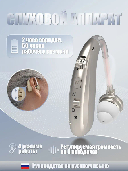 Характеристики Слуховой аппарат для пожилых людей с зарядными ...