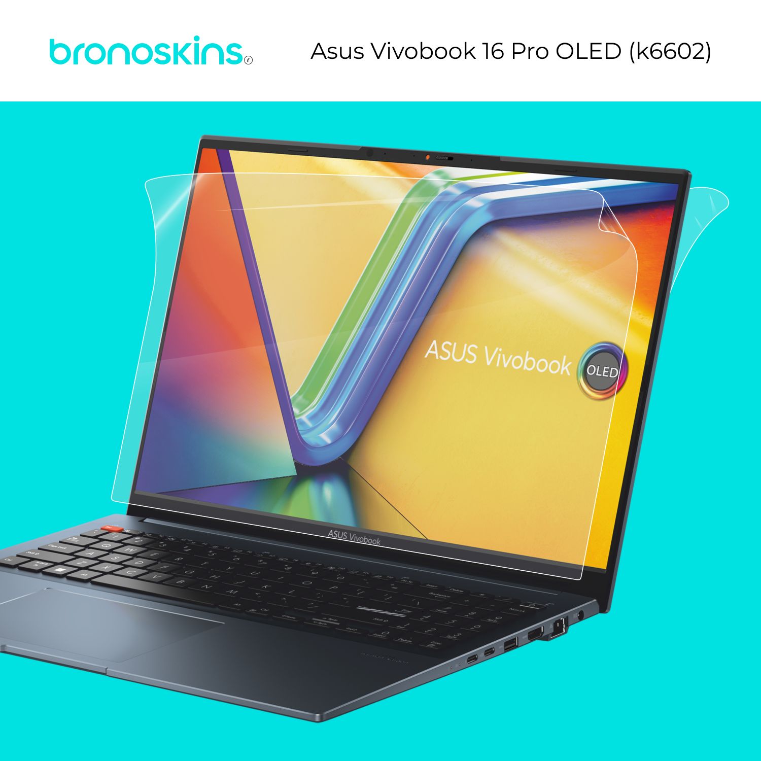 Защитная бронированная пленка на экран Asus VivoBook 16 Pro Oled (k6602) (Матовая)