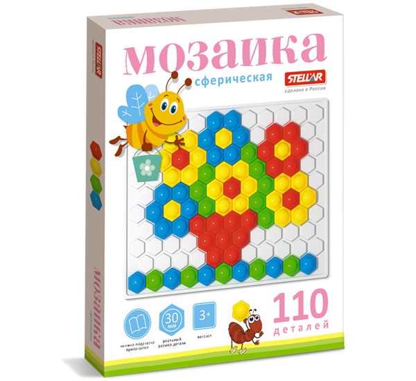 Развивающие игры для детей Мозаика сферическая 110 фишек Stellar 01038