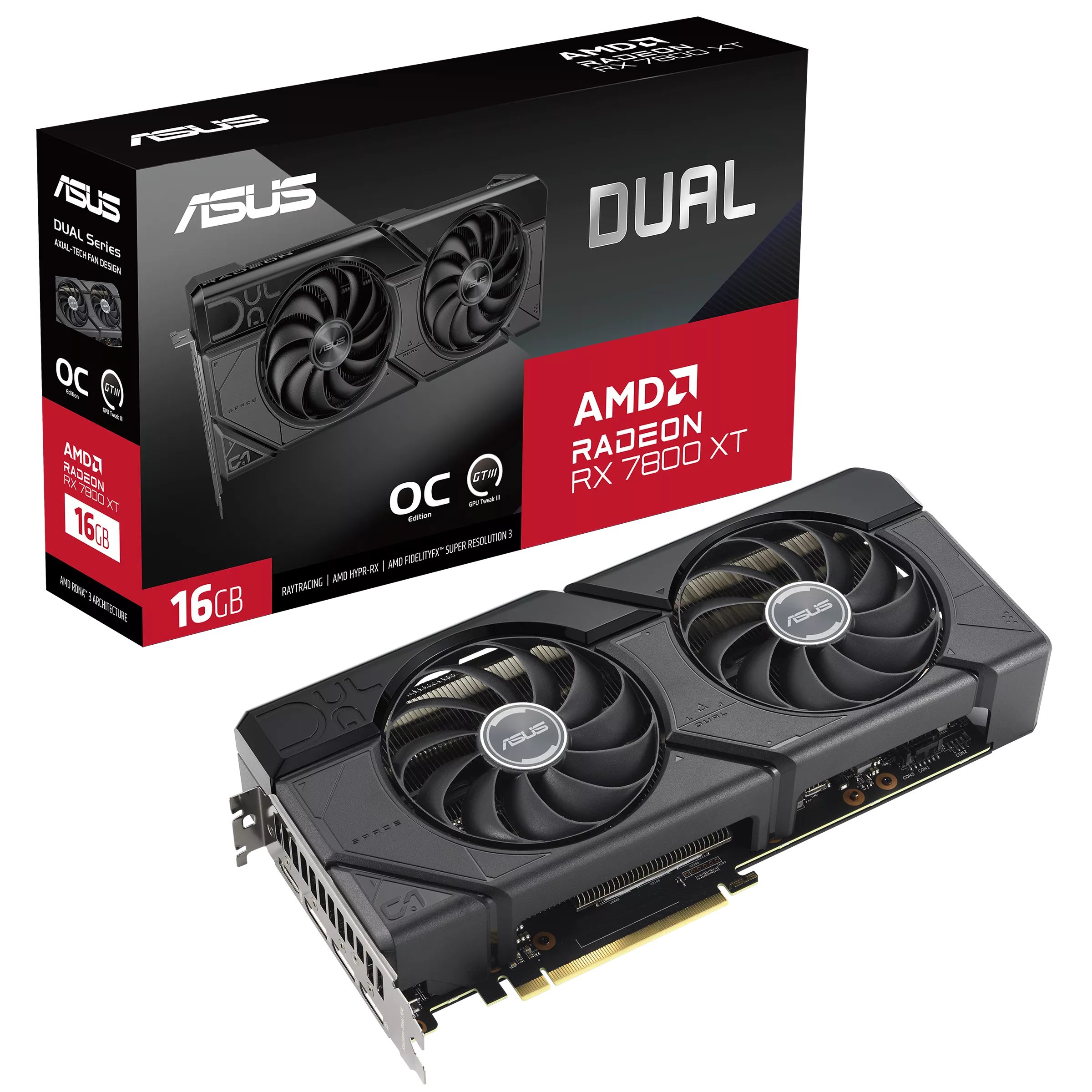 Видеокарта ASUS Radeon RX 7800 XT, 16 ГБ - купить по низким ценам в  интернет-магазине OZON (1454010583)