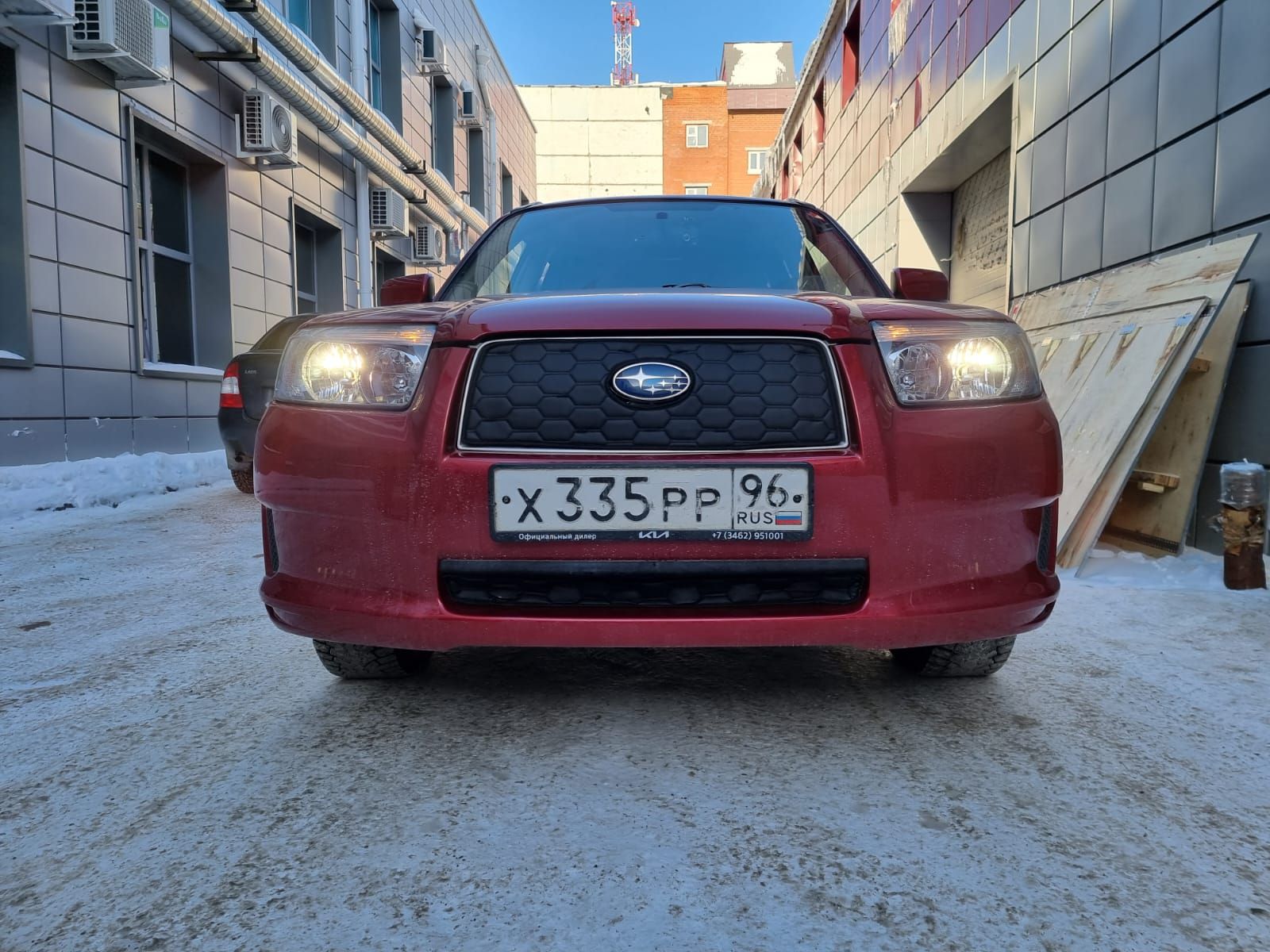 Утеплитель радиатора и бампера для Subaru Forester Субару Форестер (2005 -2008) SG Рестайлинг