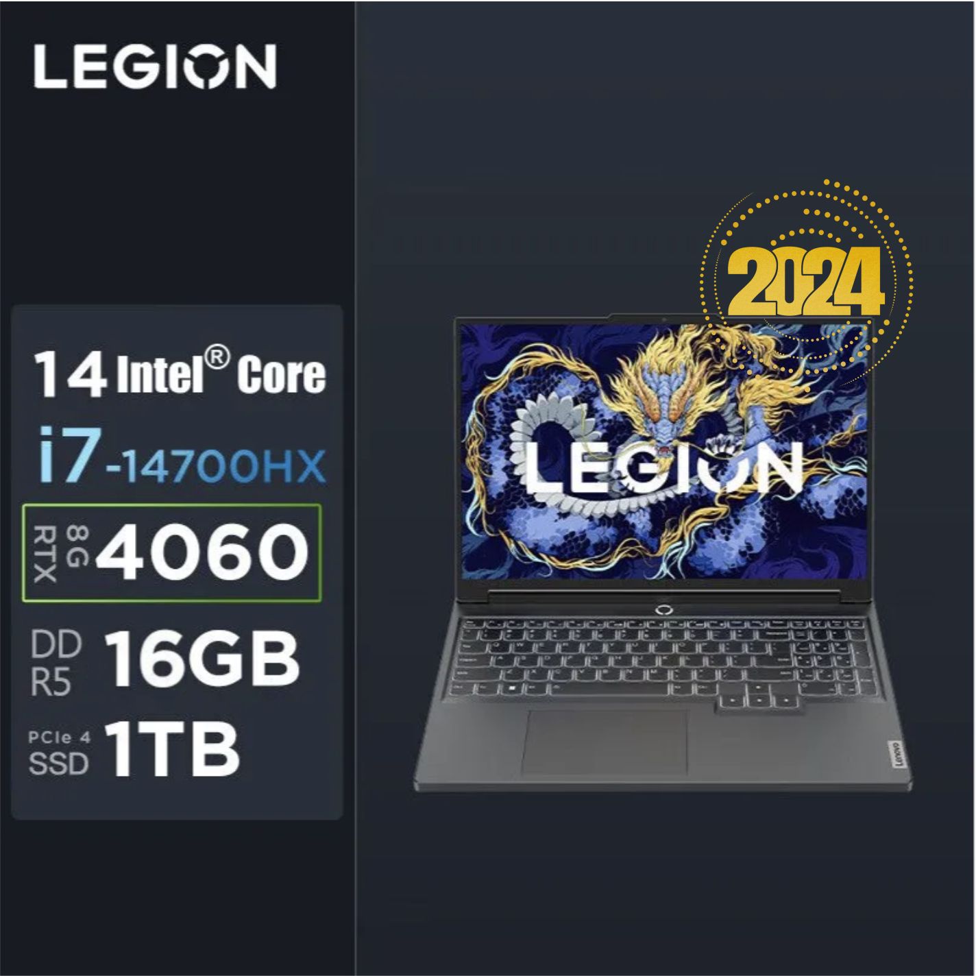 LenovoLegionY7000P2024Игровойноутбук16",IntelCorei7-14700HX,RAM16ГБ,SSD1024ГБ,NVIDIAGeForceRTX4060(8Гб),WindowsPro,(NVIDIAGeForceRTX4060(8Гб)),темно-серый,Английскаяраскладка