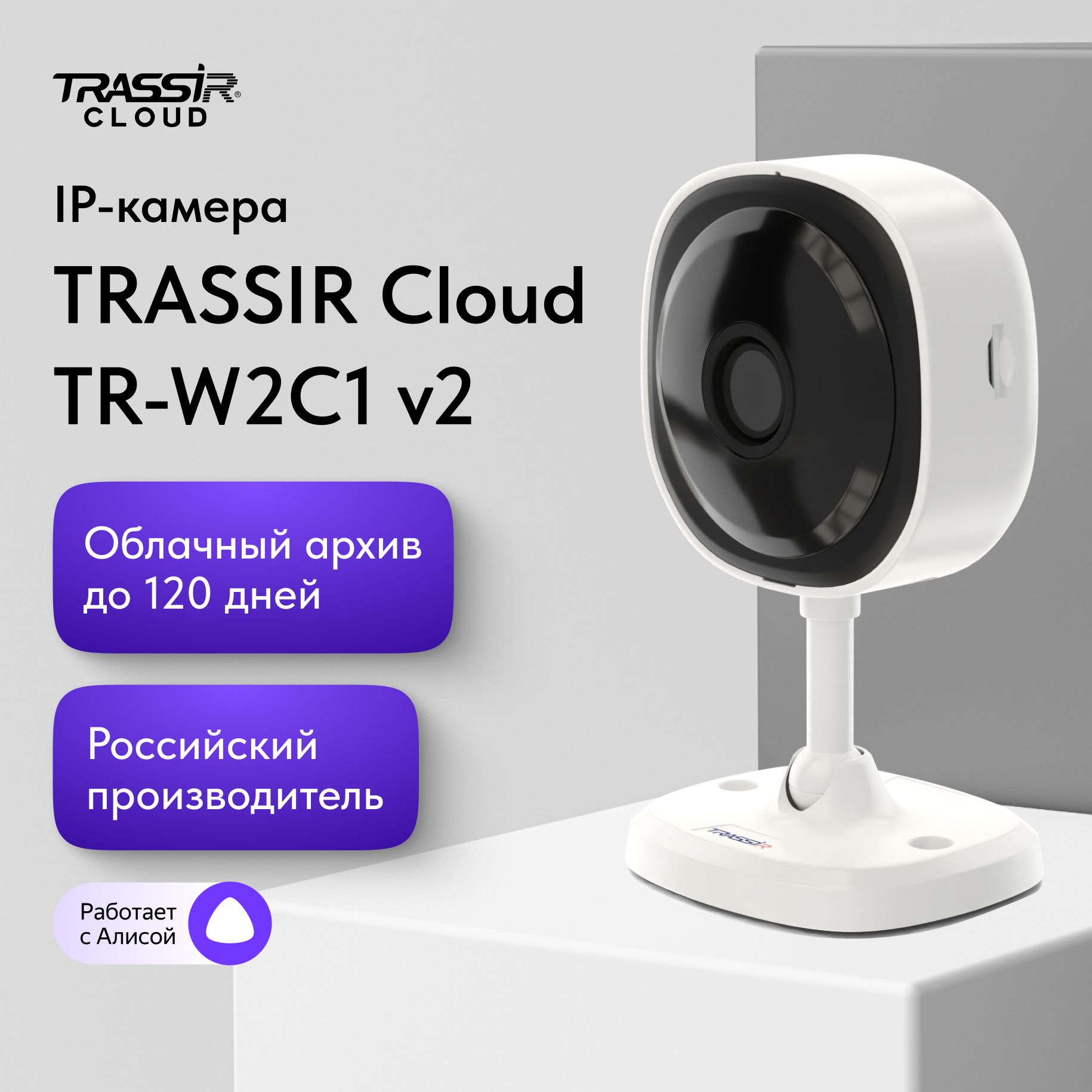 Камера видеонаблюдения Trassir TR-W2_home 1920×1080 Full HD - купить по  низким ценам в интернет-магазине OZON (826880848)