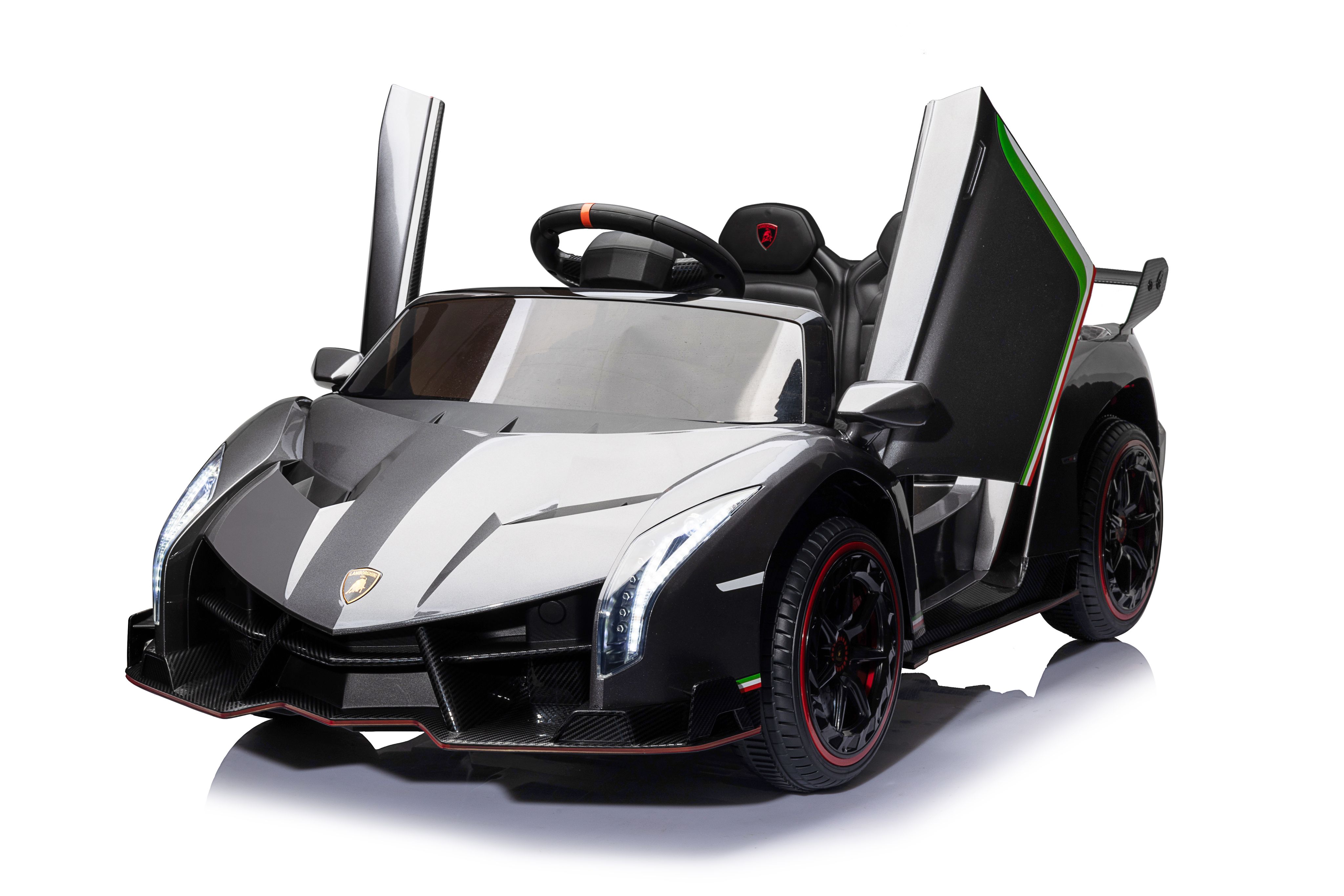 Электромобиль детский полноприводный Lamborghini Veneno XMX615B 4х4 серебристый