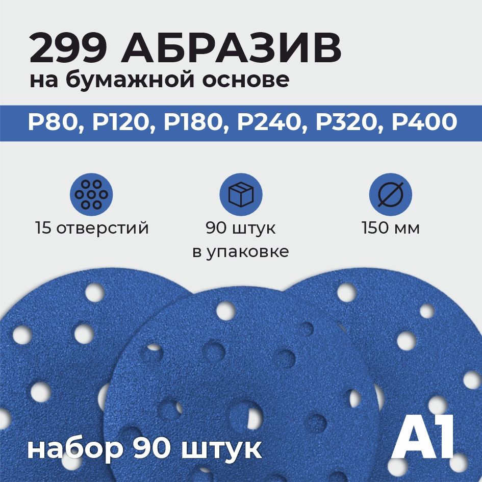 299 Абразивный шлифовальный круг с керамическим зерном НАБОР P80-400