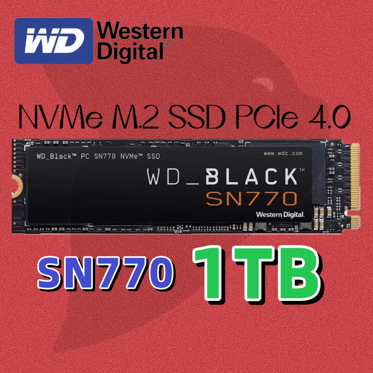 1ТБВнутреннийSSD-дискWesternDigitalWD_BlackSN770M.2PCI-E4.0(WDS100T3X0E)отправкавтотжедень