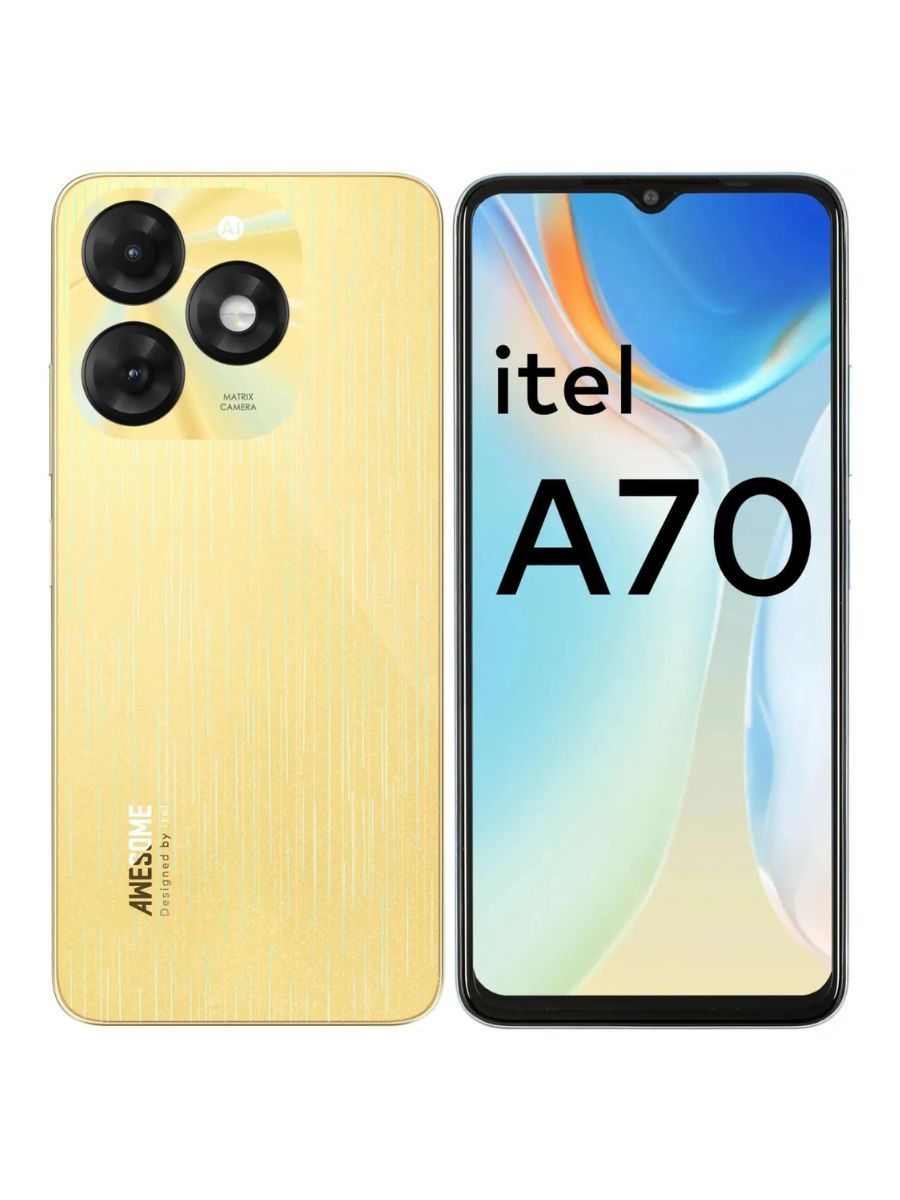 ITEL Смартфон A70 3/128 ГБ, золотой