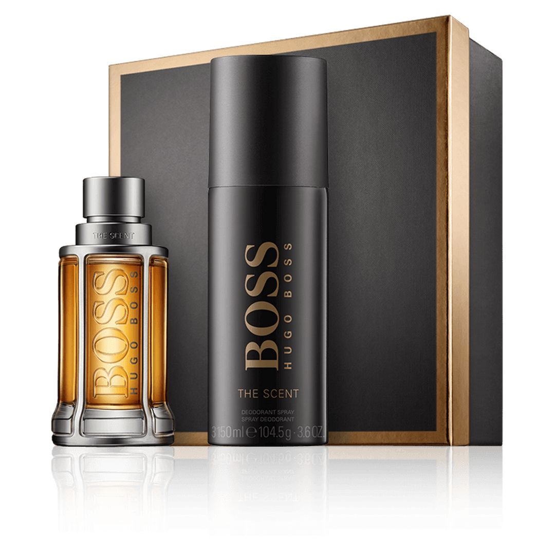 НаборпарфюмерныйHugoBossTheScent50mlEdTSetmitDeodorantSpray