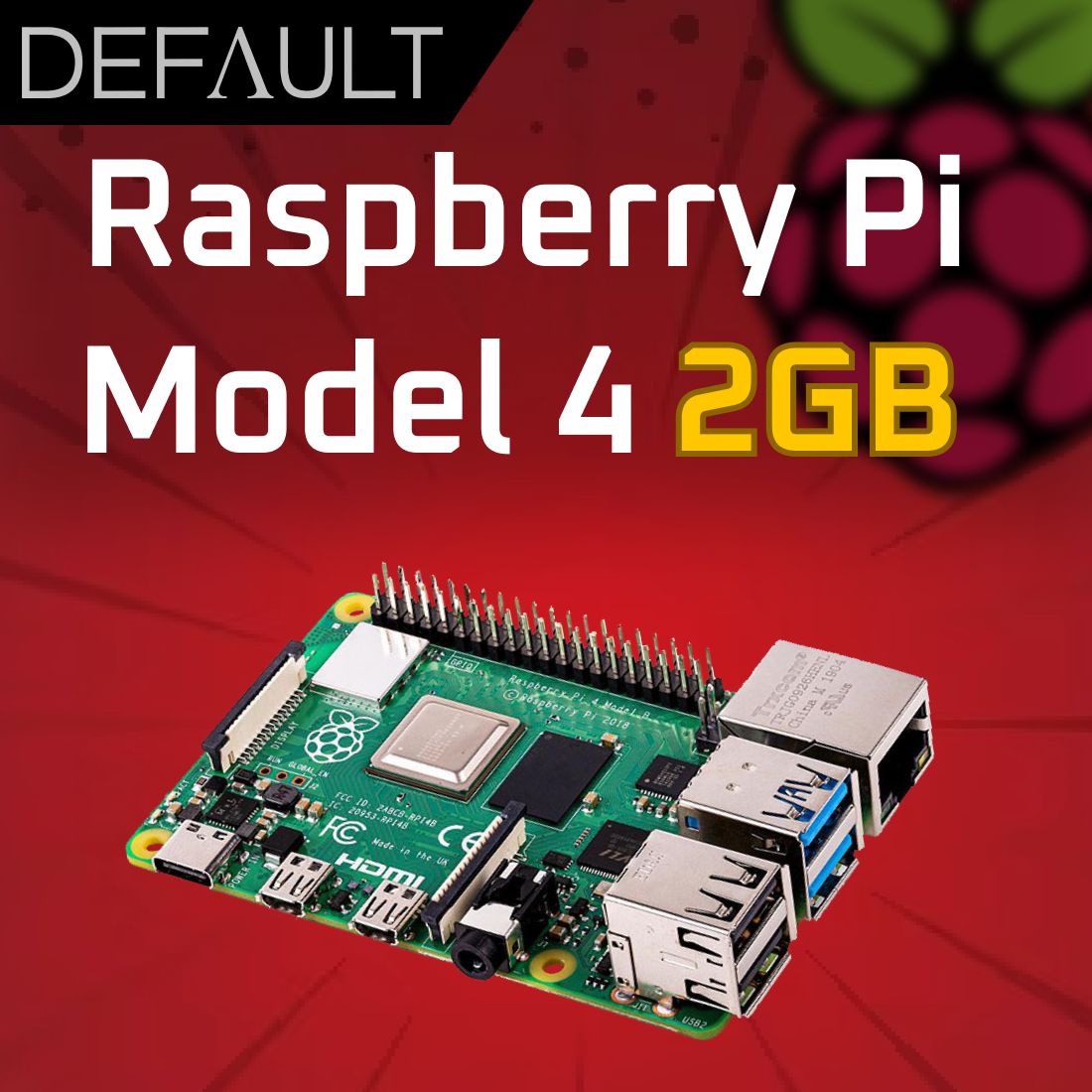 Raspberry Pi 4 Model B 2GB RAM Микрокомпьютер