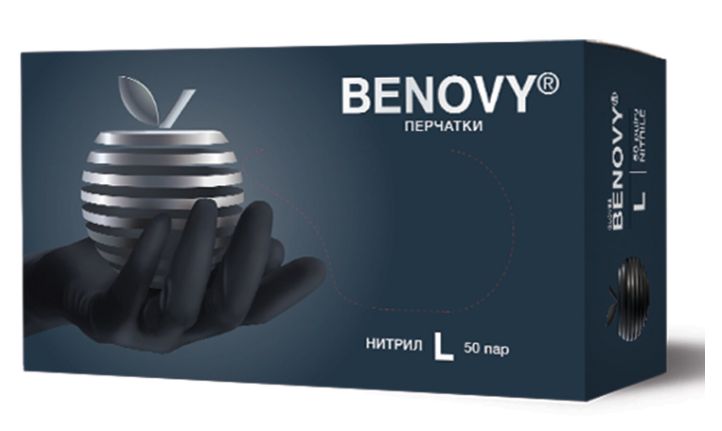 Benovy Перчатки хозяйственные, размер L, 50 пар