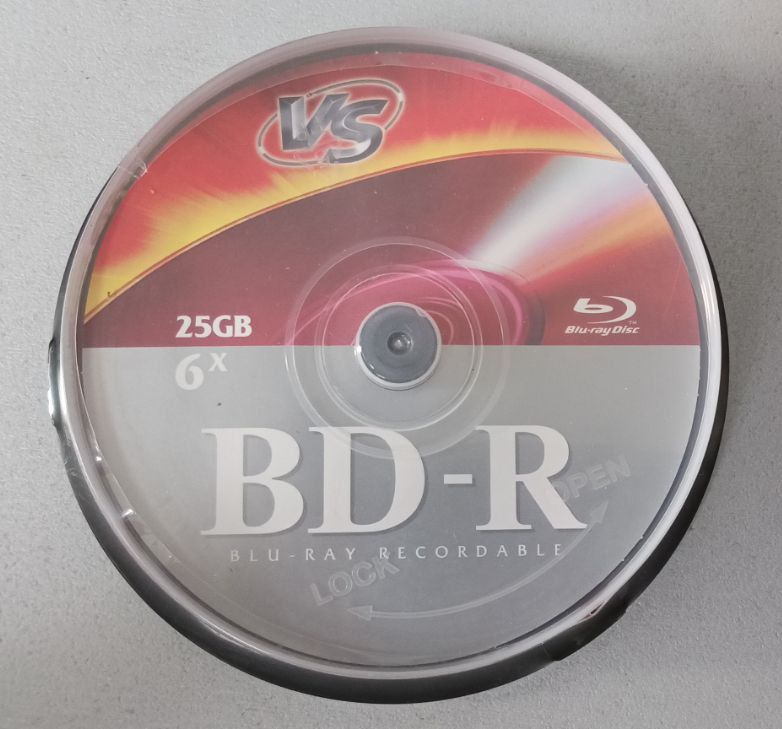 VS Диск для записи BD-R, 25 ГБ, 10 шт