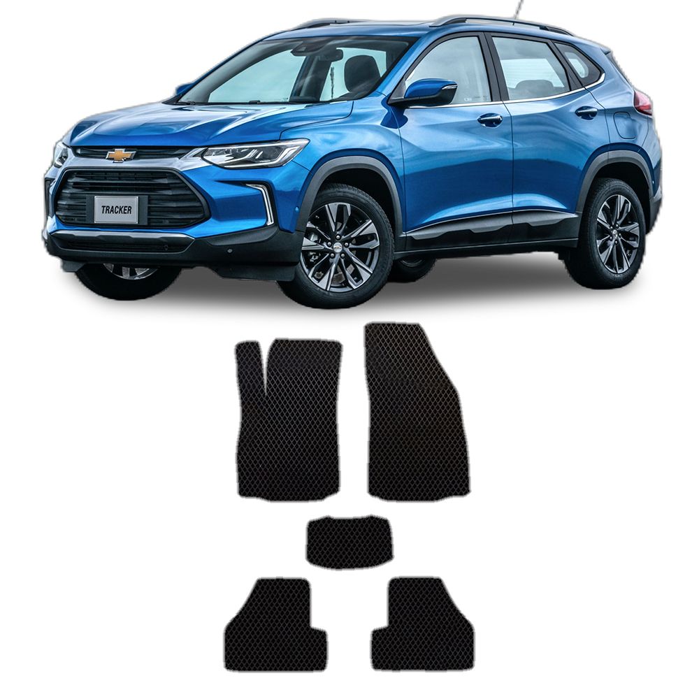 Коврики автомобильные из EVA в салон для Chevrolet Tracker 4 Шевроле Трэкер Тракc Trax Трекер ( 2019 2020 2021 2022 2023 2024 г.в)