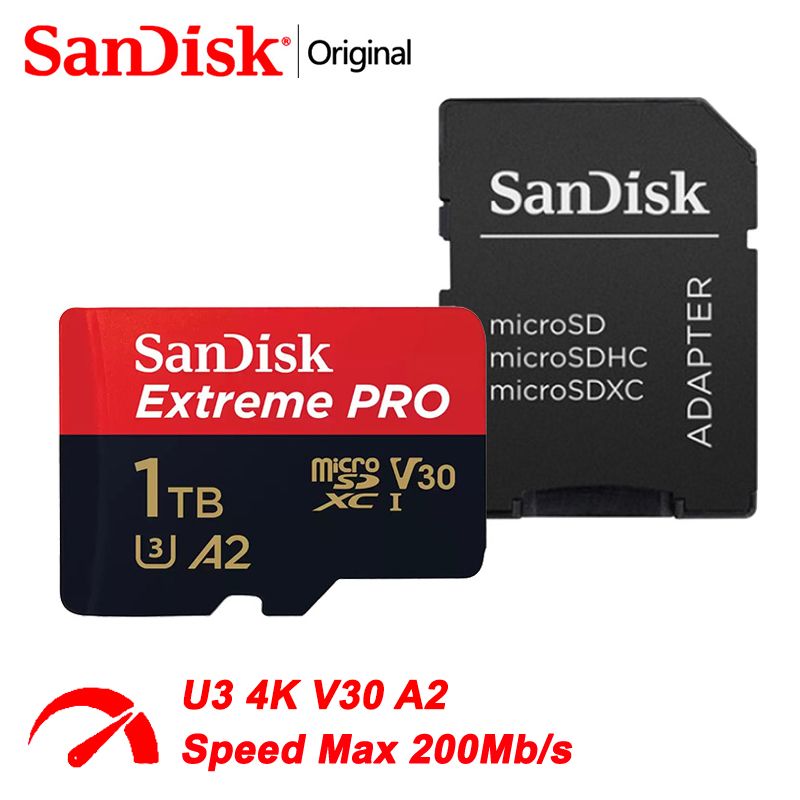 SanDisk Карта памяти Extreme PRO 1 ТБ (SDSQXCD-1T00)