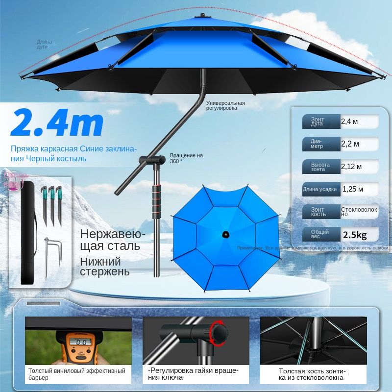 Зонтпляжныйотсолнцарыболовныйдлярыбалки,1,темно-синий