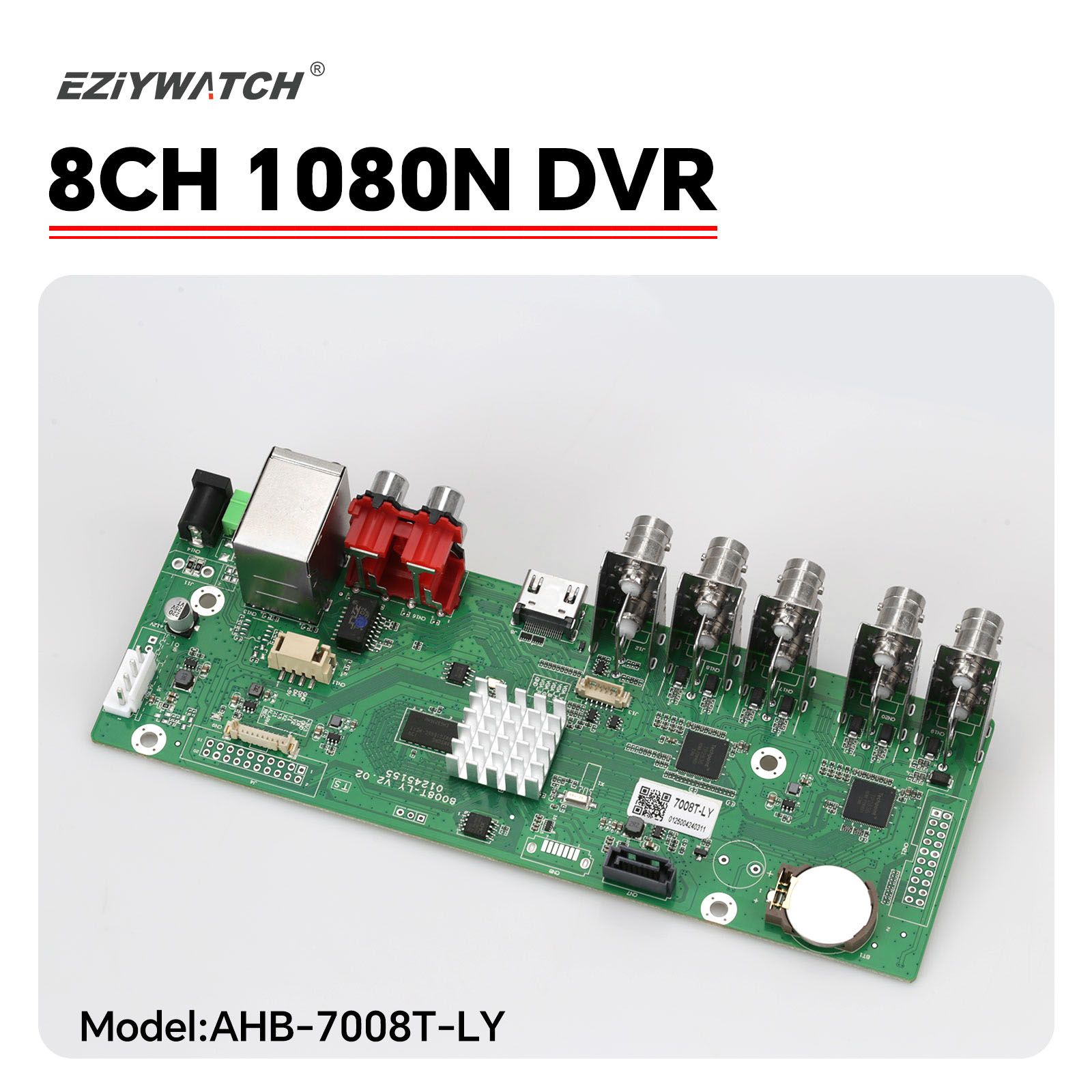 EZiYWATCH8CHDVRBoardAHB7008T-LYскабелемSATAикабелемпитанияHDD1шт.