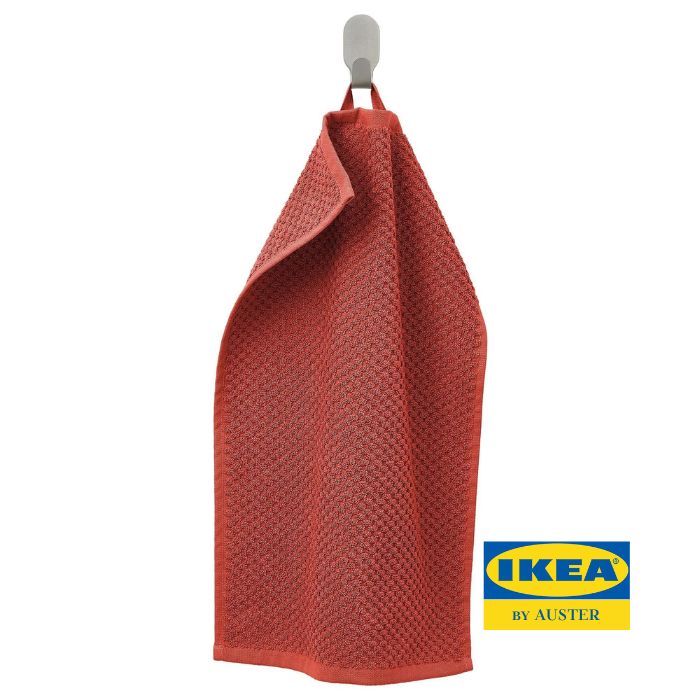 IKEA Полотенце для лица, рук gulvial, Хлопок, 30x50 см, коричнево-красный, 1 шт.