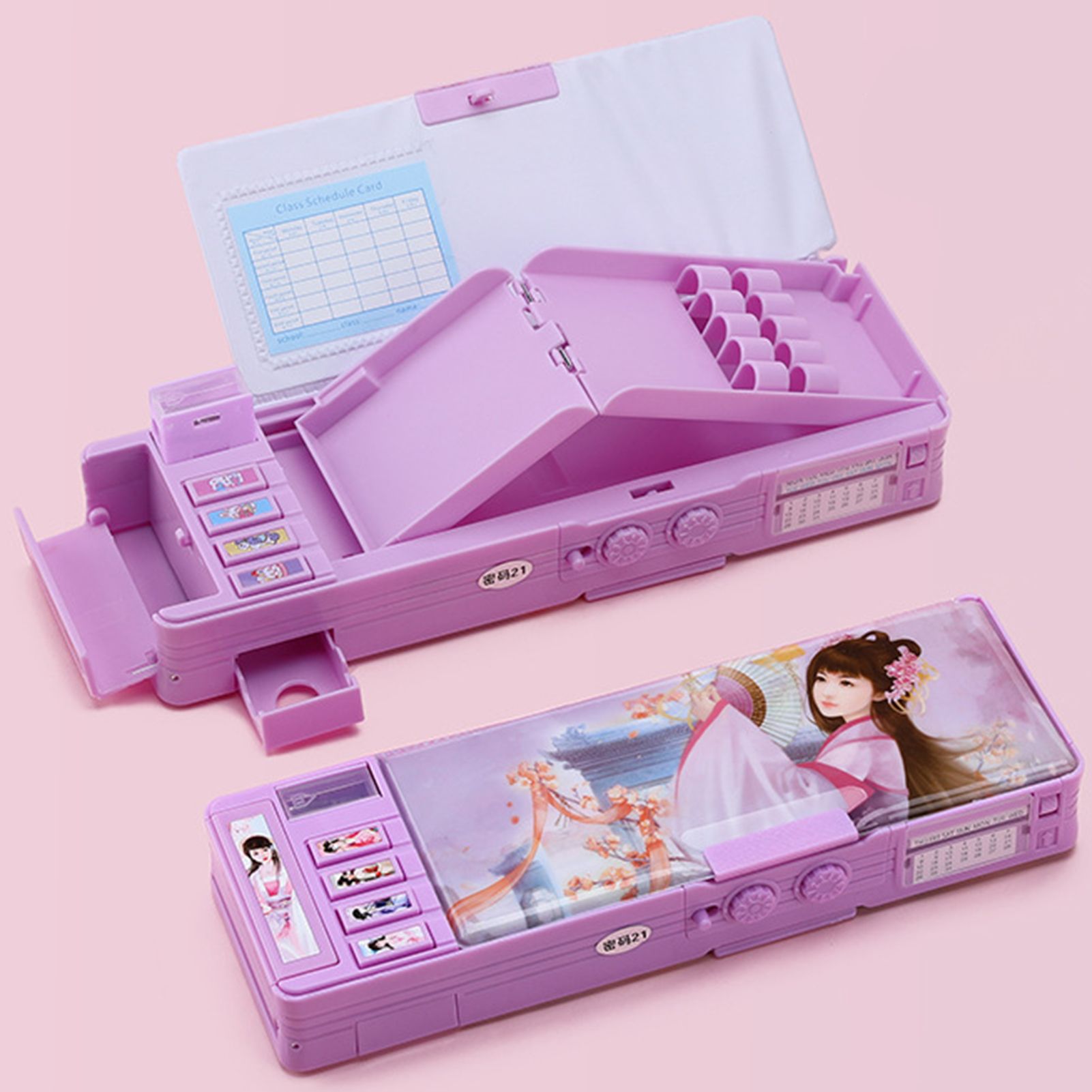 пенал школьный Всплывающий пенал с мультяшным рисунком