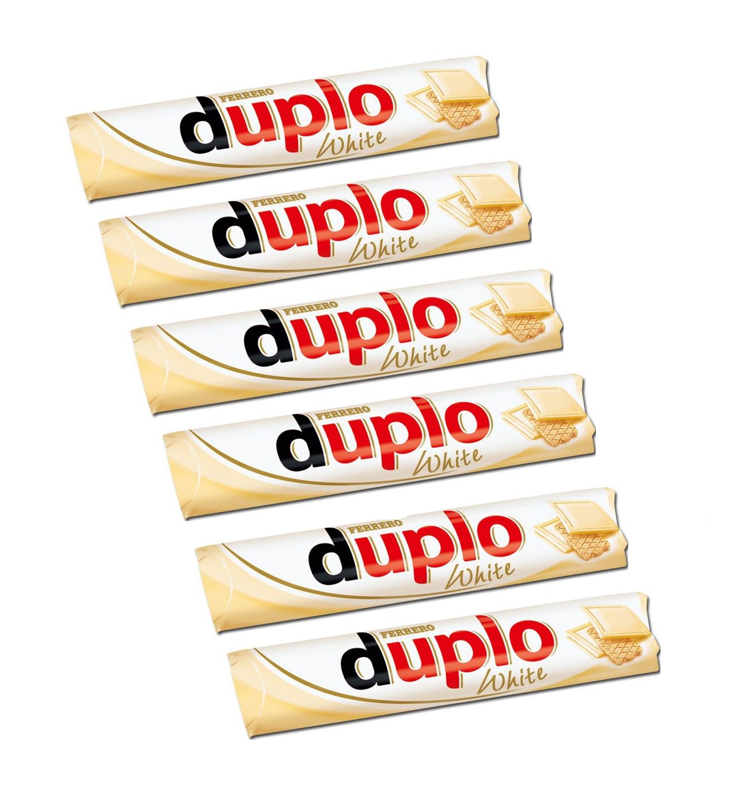 Шоколадный батончик Ferrero Duplo White, 6 шт по 18,2 гр