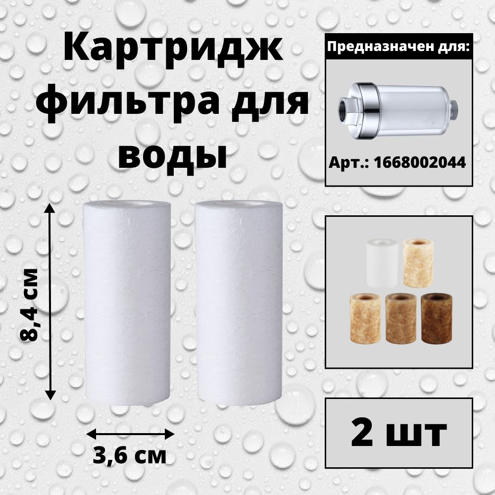 Картриджфильтрадлядуша,очисткаводызащитакожииволос.84х36мм